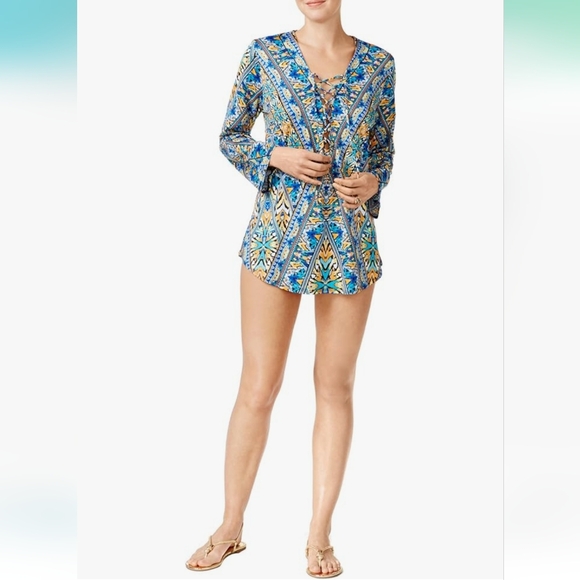 Bar III Strappy Swimsuit Bikini and Matching Cover Up S and XS - Picture 1 of 13